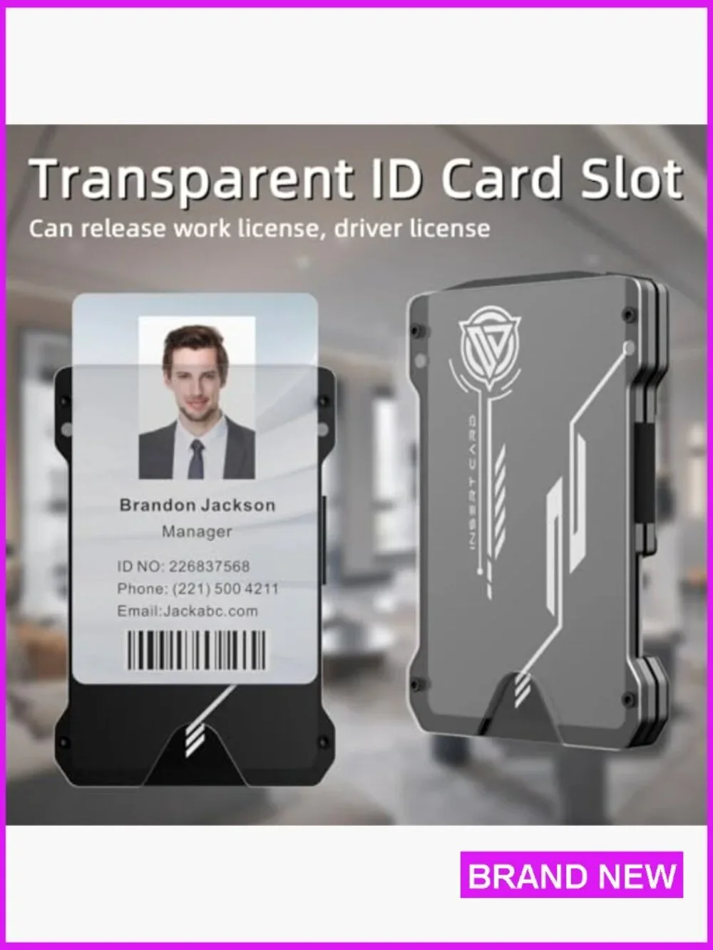Ultra-Thin Aluminum Money Clip Wallet RFID Blocking Minimalist Slim Design